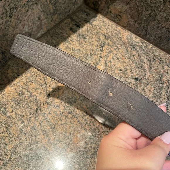 Hermes Unisex Belt Black/Grey Size 110 BELT ONLY! display picture 1
